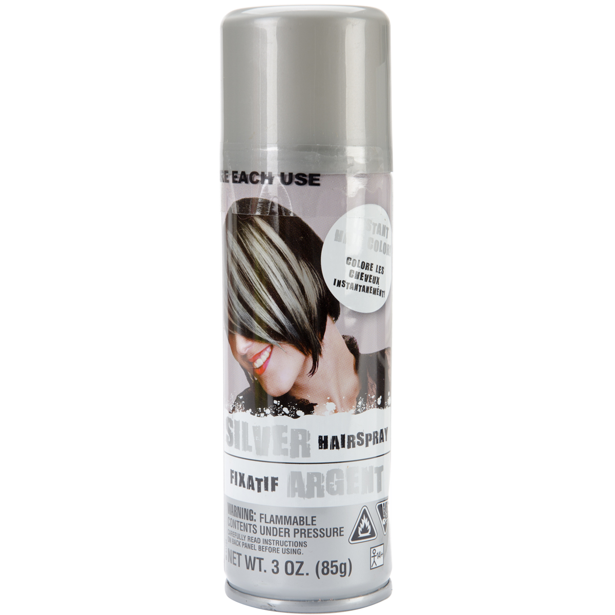 Amscan Hair Spray Non Toxic And Hypo Allergenic Silver Walmart Com