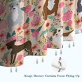 thumbnail image 6 of Boston Terrier Dog and Flower Florals Shower Curtain 84"x72" ,Bathroom Decorative Shower Curtains Set with 12 Hooks,Modern Waterproof Washable Shower Curtain, 6 of 6