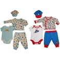 thumbnail image 3 of Happi by Dena Baby Boys Newborn 4 Piece Bodysuit Cardigan Pant and Hat Set 34818-3-6Months (TURQUOISE), 3 of 3