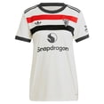 thumbnail image 2 of Women's adidas Originals Rasmus H-jlund Cream Manchester United 2024/25 Third Replica Jersey, 2 of 3