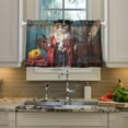 thumbnail image 4 of Coolnut 24 Inch Length Kitchen Curtains Pirate Captain Cat 2 Panels Half Window Sheer Curtains Rod Pocket Farmhouse Short Drapes for Bathroom Cafe Basement Home Decor, 4 of 6