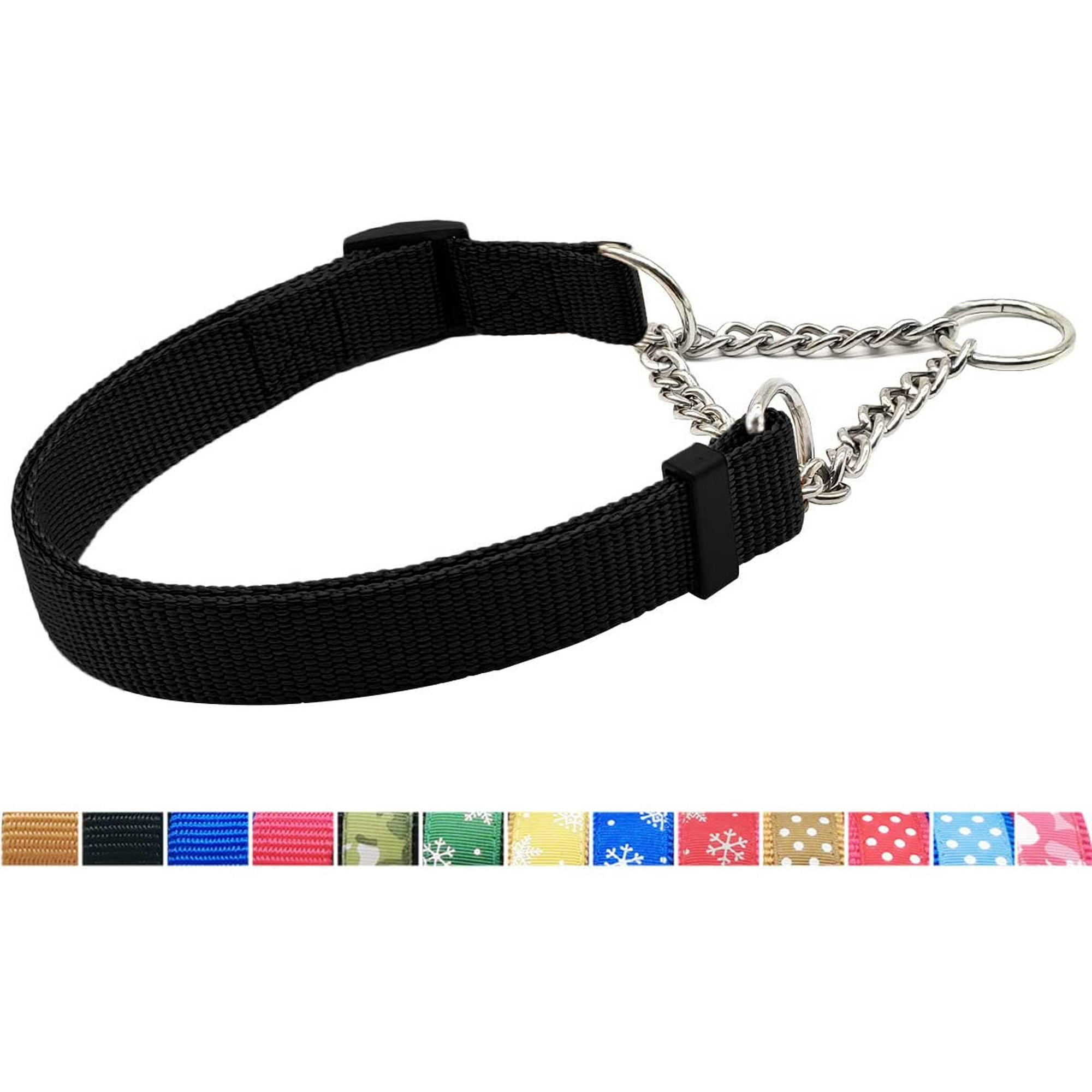 Dog collar half chain hot sale