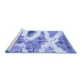 thumbnail image 2 of Ahgly Company Machine Washable Indoor Rectangle Abstract Blue Modern Area Rugs, 2' x 5', 2 of 4