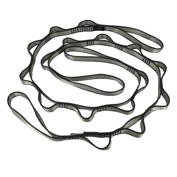 Correa Extensora Ajustable para Hamaca de Yoga FOSER Nylon 2 piezas Gris