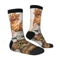 thumbnail image 2 of Funny Cat Kitten Paw Crew Socks, Colorful Novelty Tube Socks For Men & Women, Stretchy Casual & Athletic Socks, Unisex Gift Idea, 2 of 6