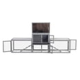 thumbnail image 4 of Pefilos 94" Outdoor Large Rabbit Hutch with Run, Wood 2-Story Chicken Coops for 4-6 Rabbits, Pet Cages for Small Animals, Gray, 4 of 14