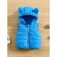 thumbnail image 2 of Bagilaanoe Little Girl Boy Quilted Puffer Vest Coat Winter Lightweight Sleeveless Warm Outerwear 6M 12M 2T 3T 4T 5T 6T 7T Kids Hooded Zipper Padded Jacket, 2 of 9