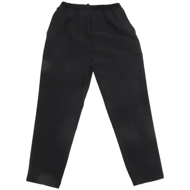 BRIGHTFUFU Pantalones de chef transpirables y resistentes, talla XXXL (negros).