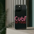 thumbnail image 3 of DistinctInk Clear Hybrid Case for Apple iPhone 14 Pro Max (6.7" Screen) - Cute But Psycho - Raised Bezel Screen Guard, 3 of 9