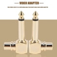 thumbnail image 2 of 2-PACK RCA Female Jack to 1/4" Mono Male Plug Right Angle Gold Audio Adapter, 2 of 5