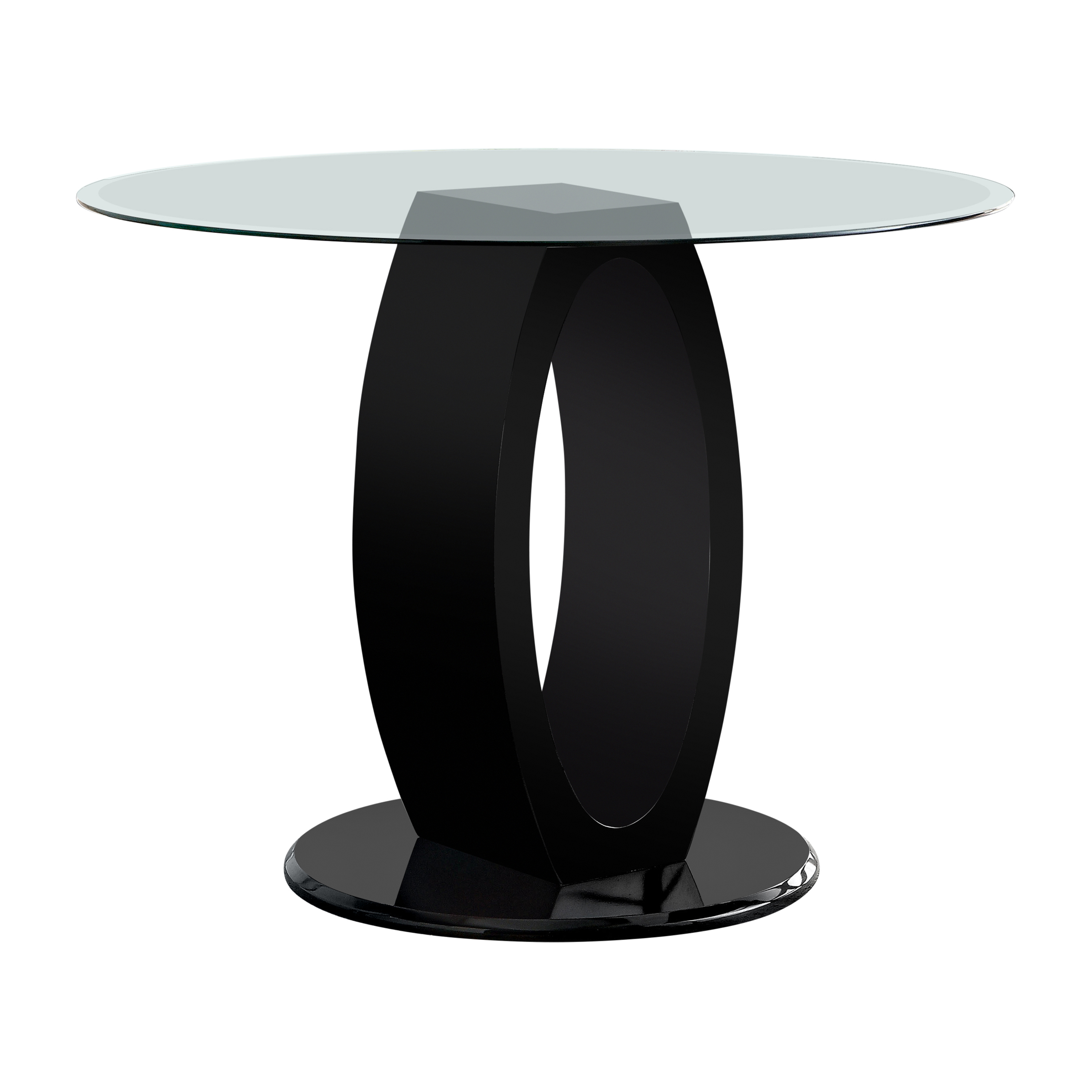 Momoti Tempered Glass Counter Height Round Dining Table