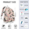 thumbnail image 6 of Dachshund and Flower Backpack for School,Cute School Bag,Schoolbag with Adjustable Shoulder Straps & Padded Back,13.4"x11"x4.7", 6 of 6