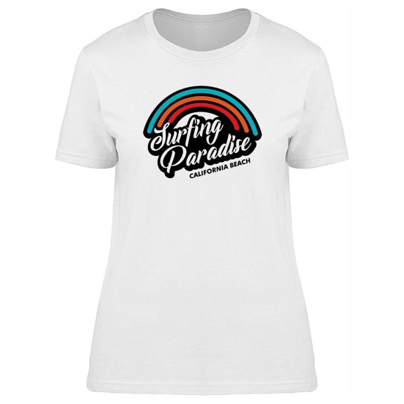 Surfing Paradise Design T-Shirt Women -Image by Shutterstock, Female x-Large