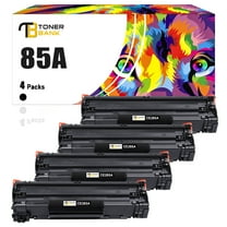 Toner Bank Compatible 85A Toner Cartridge Replacement for HP 85A CE285A LaserJet Pro P1100 P1102 P1102W P1102WHP, Pro M1132 M1210 M1130 M1212NF M1217NFW (Black, 4-Pack)