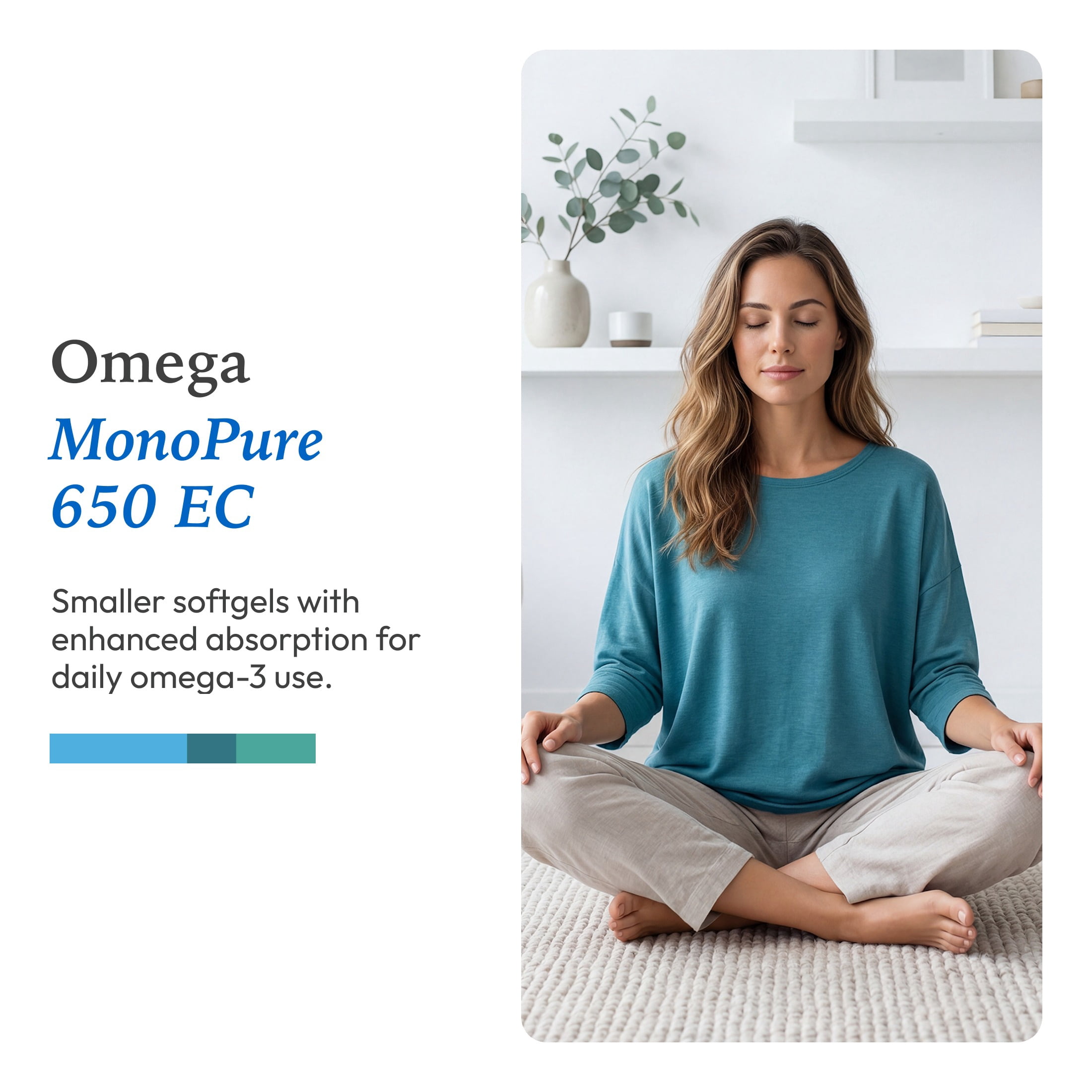 XYMOGEN Omega MonoPure 650 EC - Heart & Brain Support - DHA & EPA Omega-3 Fish Oil - Monoglyceride High Absorption Softgels - Enteric Coated - 120 Softgels