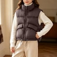 thumbnail image 2 of StSilkitty Puffer Vest for Boys Girls Zip up Sleeveless Stand Collar Jacket Coat Fall Winter Warm Outerwear with Pockets, 2 of 9
