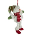 thumbnail image 4 of 13" Jolly Smiling Plush Snowman Hanging Christmas Ornament, 4 of 5