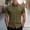 Army Green, variant on WIZUTIZ Mens Shirts Western Snap Short Sleeve Tops Casual Two Pockets Corduroy Classic Work T Shirts Solid Dressy Tees