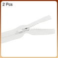 thumbnail image 3 of Uxcell 2Pcs Sewing Jacket Zippers 14 inch Resin Coats Replacement Coil Zipper for DIY Craft Bag Garment Home Textile Clothes,  White, 3 of 7
