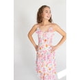 thumbnail image 4 of Ragstock Floral Asymmetrical Hem Ruffle Mesh Midi Dress, 4 of 4