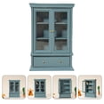 thumbnail image 1 of ORDDIART Étagère d'Exposition pour Miniatures Armoire Miniature Modèle Bois Bleu 1 Pcs, 1 of 8