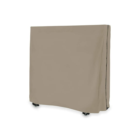 Ping Pong Table Cover for Indoor / Outdoor - Waterproof & UV Resistant Table Tennis Cover 12 Oz PVC Heavy Duty Fabric with Air Pockets & Drawstring for Snug Fit to With Stand Winds & Storms (Beige)