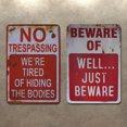 thumbnail image 2 of Tablero Advertencia 2 Uds. Placa Metal Vintage Pintura Hierro Rectangular 20x30cm, 2 of 9