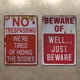 thumbnail image 2 of Tablero Advertencia 2 Uds. Placa Metal Vintage Pintura Hierro Rectangular 20x30cm, 2 of 9