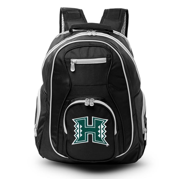 NCAA Hawaii Warriors Premium Laptop Backpack with Colored Trim