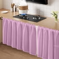 thumbnail image 5 of ZhangC Kitchen Cabinet Curtain, 27.5inx39.3In Length Kitchen Cabinet Cover Curtain, Farmhouse 3D Wave Line Short Curtain Tiers for Bathroom Laundry RV Camper, Home Decor, 5 of 6