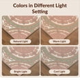 thumbnail image 7 of Design&I 9'x12' Washable Area Rug Pink Cream Concentric Border Framing Balanced Blush Beige Sage for Master Suite, Under Bed, Sleek Flatweave Pet Friendly, 7 of 7
