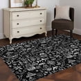 thumbnail image 5 of Nautical Black Area Rug 4x6 Washable Rug Non Slip Anchor Rudder Compass Sailing Boat Large Area Rug Indoor Floor Carpet for Entryway Bedroom Kitchen Living Room Home Office Dining Room Nursery, 5 of 8