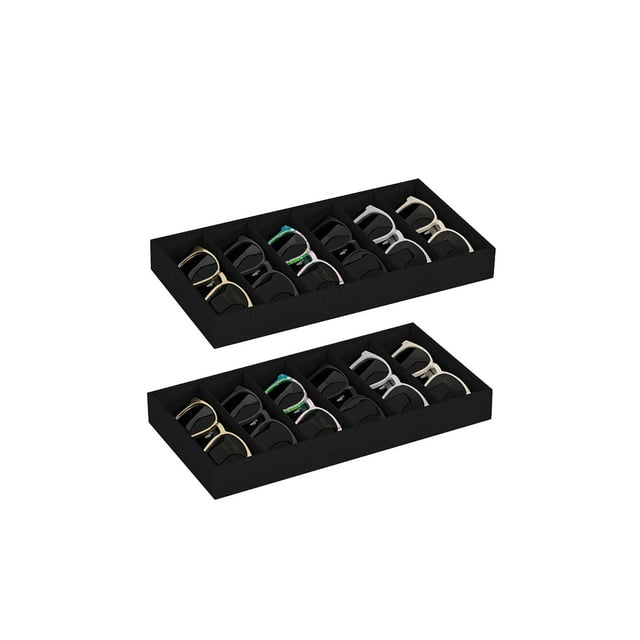 Bandeja organizadora de anteojos Ausalivan para múltiples gafas, color negro