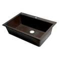 thumbnail image 4 of ALFI brand AB3322DI-C Chocolate 33" Single Bowl Drop In Granite Composite Kitchen Sink, 4 of 11
