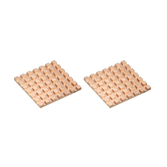 Uxcell Heatsink Kit Pure Copper 30x30x2mm for IC Chip MOS Memory Heat Dissipation with Thermal Pads Pack of 2
