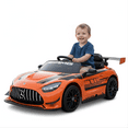 thumbnail image 1 of KidsVIP 12V Mercedes Benz GT3 Licensed Ride-On Luxury Sports Car With Rubber Wheels, Leather Seats, Music Player, Lights & Remote, 1 of 13