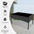 thumbnail image 6 of Garvee 4 Pieces Patio Furniture Sets, Outdoor Wicker Conversation Sets with Soft Cushion and Glass Table, All Weather Manual Rattan Chairs for Garden, Terrace, Porch, Lawn, Poolside, Black and Beige, 6 of 10