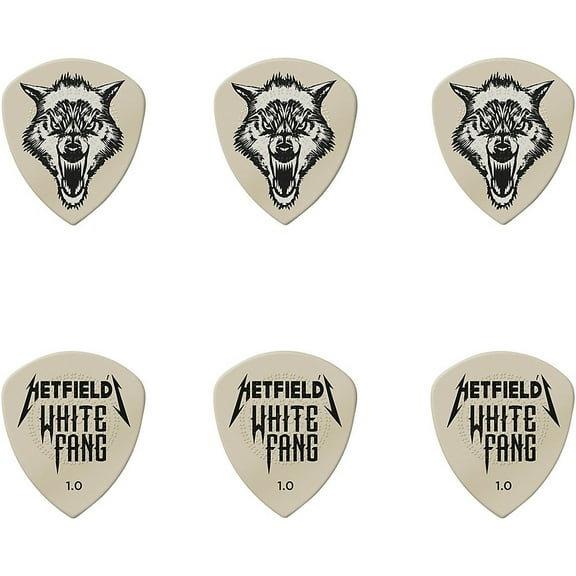 Dunlop James Hetfield Signature White Fang Guitar Picks and Tin 1.0 mm 6 Pack