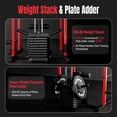 thumbnail image 3 of Mikolo Power Cage with Weight Stack Multi-Function Power Rack for Home Gym, Squat Rack, Cable Crossover System, for Strength Training, Red, 3 of 13