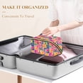 thumbnail image 3 of FORMRS Makeup Bag Travel Cosmetic Organizer for Women Fold Flat Zipper Pouch with Handle, Art Map, 3 of 8