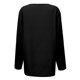 thumbnail image 4 of MHFRRA Camiseta Informal de Manga Larga con Cuello En V para Mujer. Camiseta Básica Cómoda para Uso Diario y Relajación. Ideal para Todas Las Estaciones. Combina Perfectamente con Jeans. Negro, 4 of 4