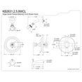 thumbnail image 3 of Kingston Brass KB2638WCL Wall Mount Tub & Shower Faucet With Single Crystal Octagonal Knob Handle, Brushed Nickel, 3 of 5