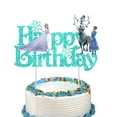 new frozen cake card happy birthday Elsa flag plug INS