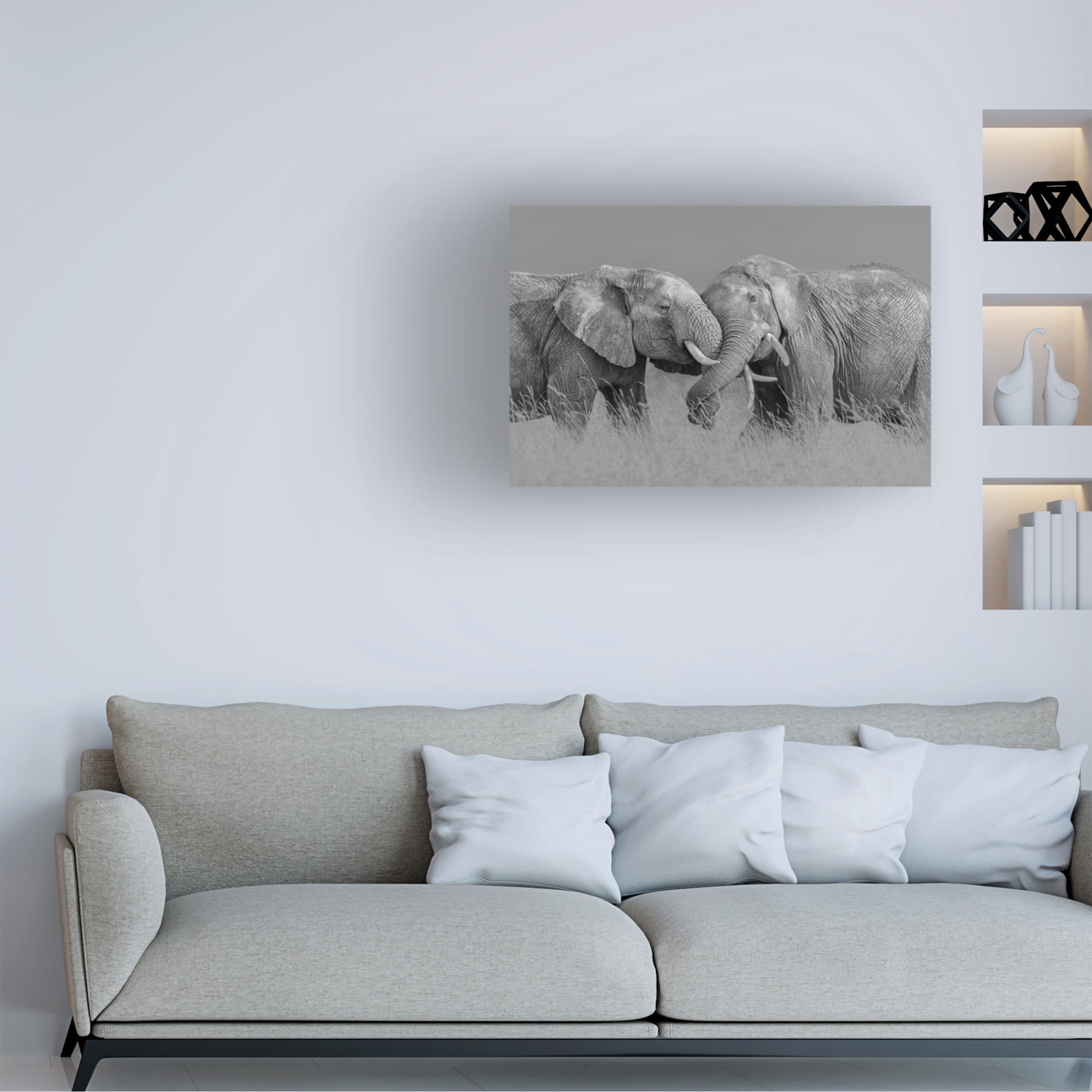 Trademark Fine Art Jun Zuo Elephant Flight Canvas Wall Art