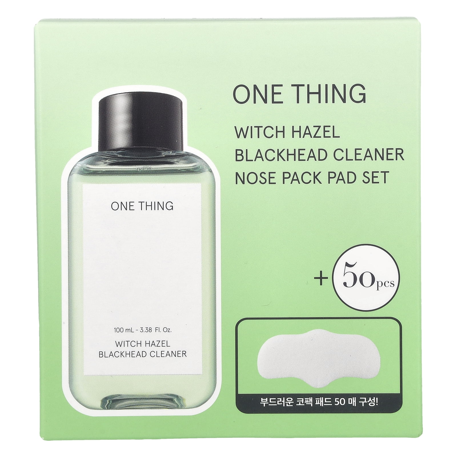 One Thing Witch Hazel Blackhead Cleaner + Nose Pack Pad, 1 Set