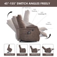 thumbnail image 4 of Leumius Power Lift Recliner Chair with Massage and Heat for Elderly,Heavy Duty Electric Reclining Chair with Side Pockets,USB Charge Port for Living Room,Brown+Chenille, 4 of 10