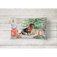 thumbnail image 3 of Carolines Treasures DAC1338PW1216 16 x 12 in. Unisex Black & Tan Dachshund Christmas Fabric Decorative Pillow, 3 of 4