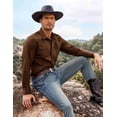 thumbnail image 4 of COOFANDY Cowboy Shirts for Men Long Sleeve Western Shirt Embroidered Button Up Shirts, 4 of 12