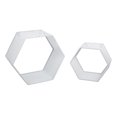 thumbnail image 1 of Truu Design Decorative Hexagon Floating Wall Shelves, 1 of 5
