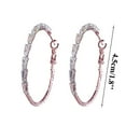thumbnail image 3 of Yinguo Women's Jewelry Large Earrings Round Rhinestone Earrings Thin hanging Gold Silver Elegant Rhinestone Earrings Wedding Accessories Valentine's Day Gift, 3 of 6
